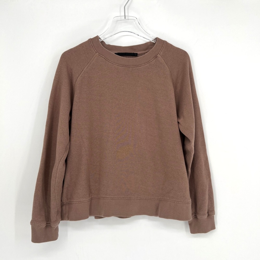 Jenni Kayne Saturday Sweatshirt  Womens M Taupe Brown Sweater Minimalist Basic